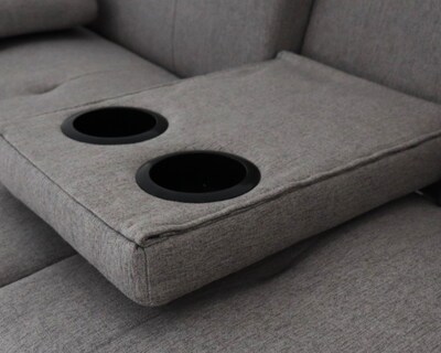 Foto 7 | Sofá Cama Easy Living Modelo Elliot Con Portavasos Plegable, Color Gris