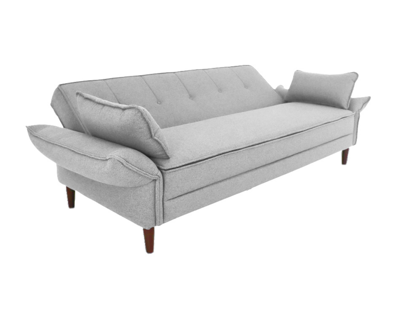 Foto 2 | Sofá Cama Easy Living Modelo Brooklyn Con Brazos Reclinables Y Colchoneta Plegable, Color Gris Claro