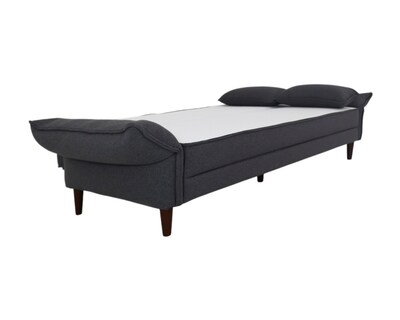 Foto 5 | Sofá Cama Easy Living Modelo Brooklyn Con Brazos Reclinables Y Colchoneta Plegable, Color Gris Oscuro