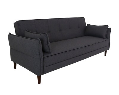 Foto 6 | Sofá Cama Easy Living Modelo Brooklyn Con Brazos Reclinables Y Colchoneta Plegable, Color Gris Oscuro