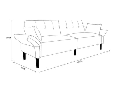 Foto 7 | Sofá Cama Easy Living Modelo Norden Con Brazos Reclinables En Tono Gris Oscuro