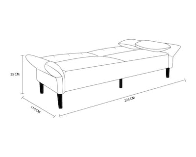 Foto 8 | Sofá Cama Easy Living Modelo Norden Con Brazos Reclinables En Tono Gris Oscuro
