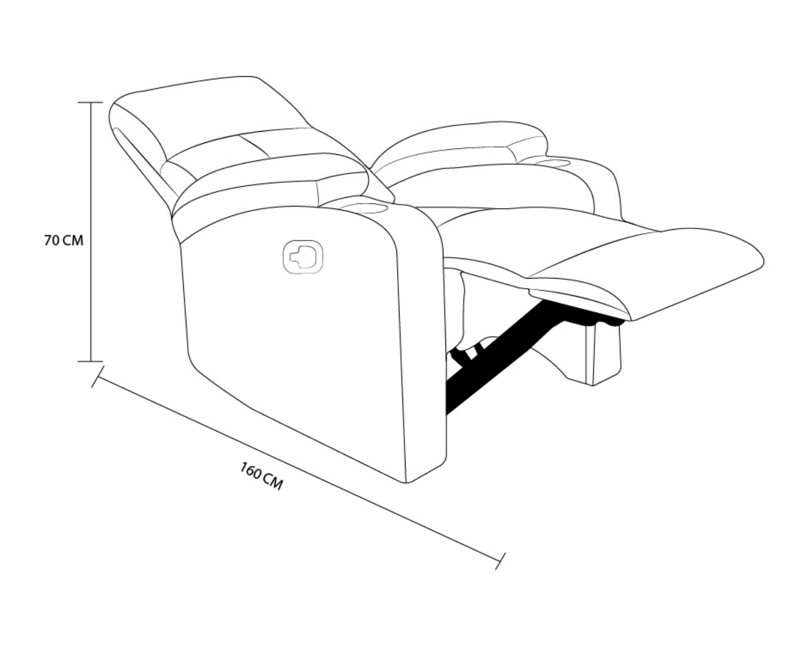 Foto 7 | Sillón Reclinable Easy Living Modelo Mezzo con Portavasos Gris