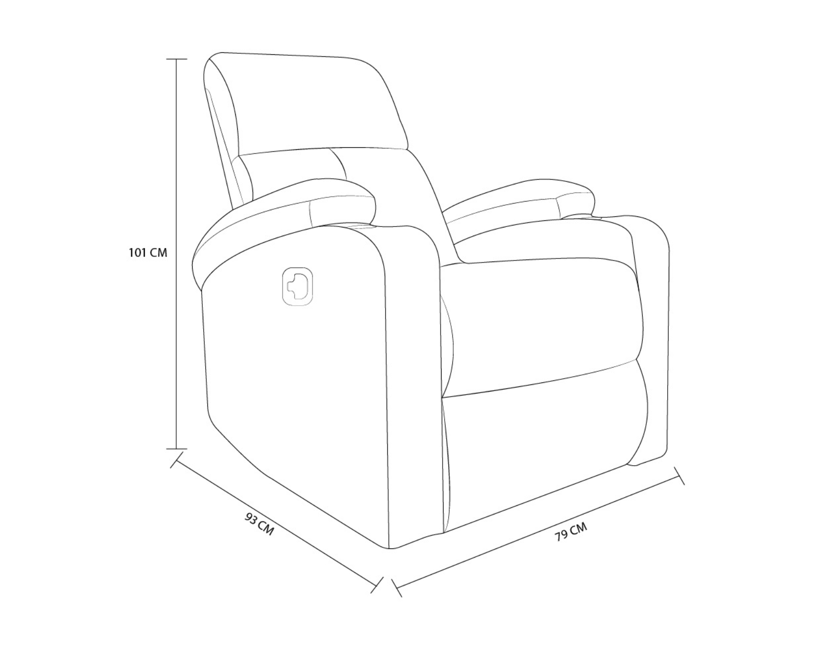 Foto 8 | Sillón Reclinable Easy Living Modelo Mezzo con Portavasos Gris