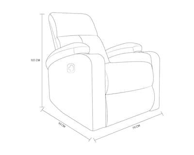 Foto 8 | Sillón Reclinable Easy Living Modelo Mezzo con Portavasos Gris