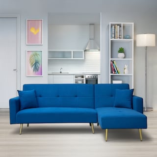 Foto 5 | Ilios Innova | Sofa Cama 4 Plazas En L Con Antebrazos Azul