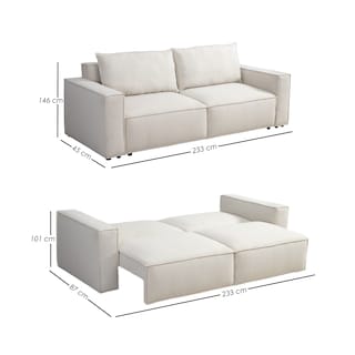 Foto 2 | Ilios Innova | Sofá Cama Moderno Con Relleno De Espuma, Tela De Poliéster Y Estructura De Madera Color Beige