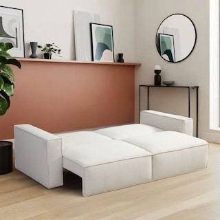 Foto 5 | Ilios Innova | Sofá Cama Moderno Con Relleno De Espuma, Tela De Poliéster Y Estructura De Madera Color Beige