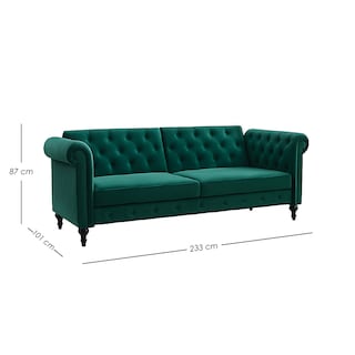Foto 2 | Ilios Innova | Sofá Cama Moderno De Terciopelo Con Espuma Y Patas De Madera