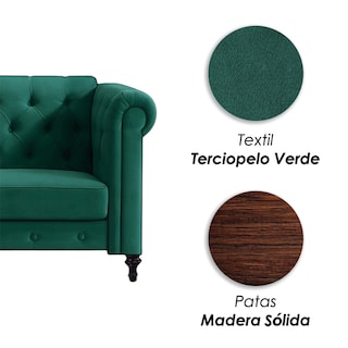 Foto 7 | Ilios Innova | Sofá Cama Moderno De Terciopelo Con Espuma Y Patas De Madera