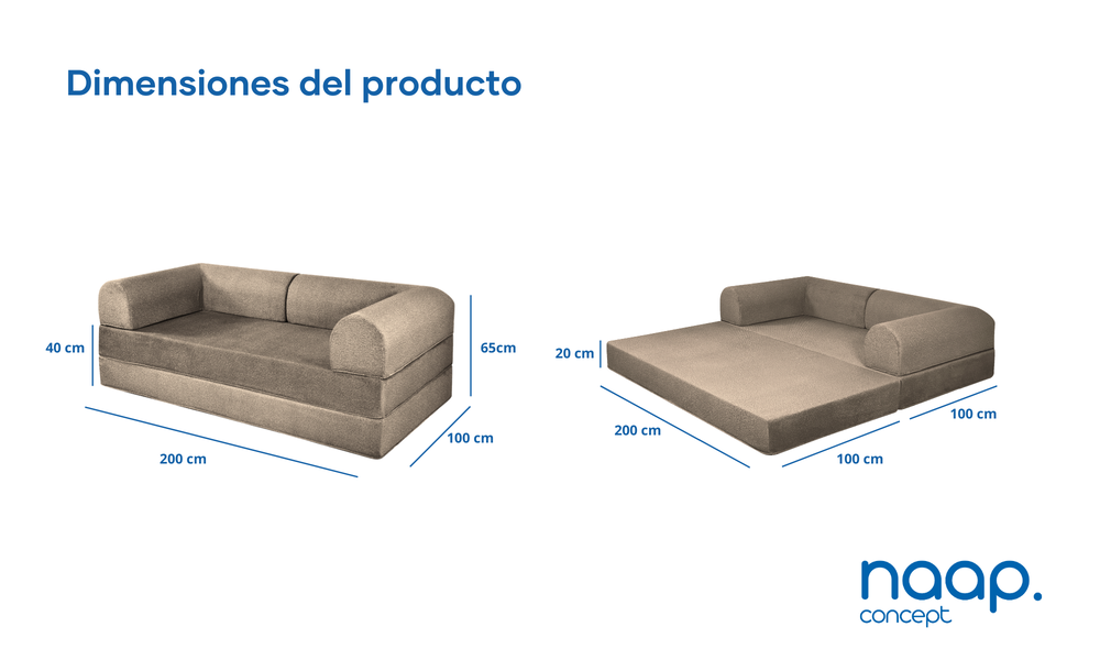 Foto 8 | Sofa Cama Naap Concept Teddy Smooth Taupe
