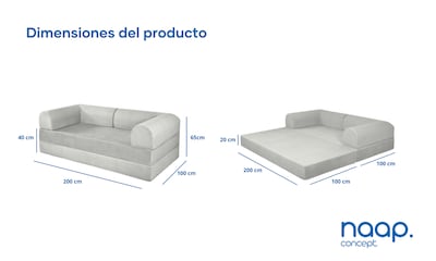 Foto 8 | Sofa Cama Naap Concept Teddy Smooth Silver