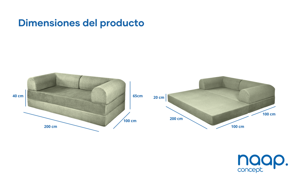 Foto 9 pulgar | Sofa Cama Naap Concept Teddy Smooth Olive