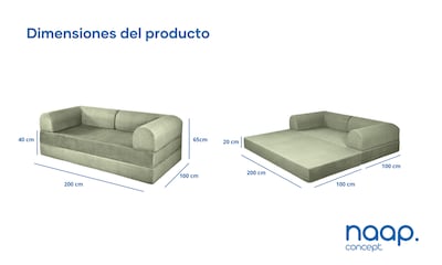 Foto 8 | Sofa Cama Naap Concept Teddy Smooth Olive
