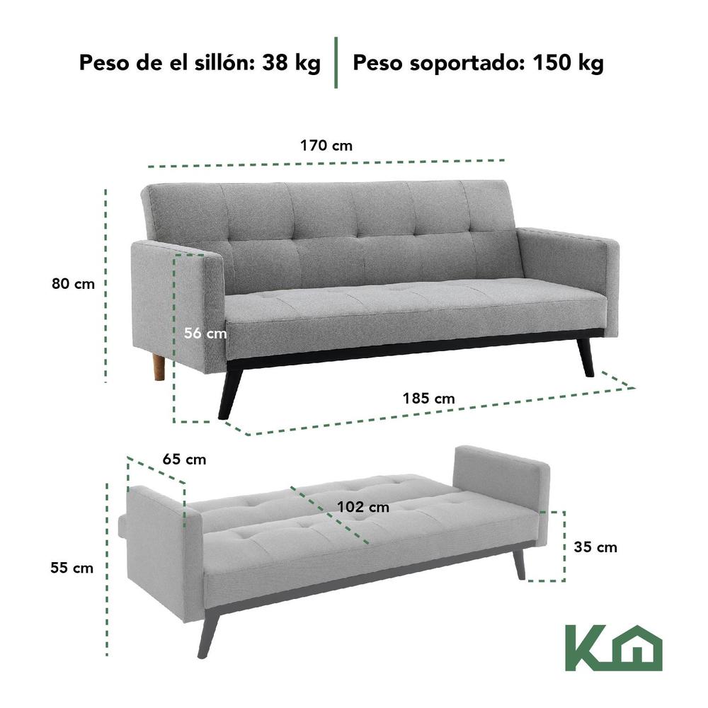 Foto 6 pulgar | Sofá Cama Reclinable Silla Convertible Sillón Sala Moderna