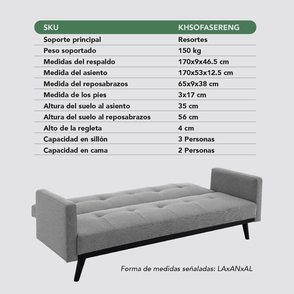 Foto 8 pulgar | Sofá Cama Reclinable Silla Convertible Sillón Sala Moderna