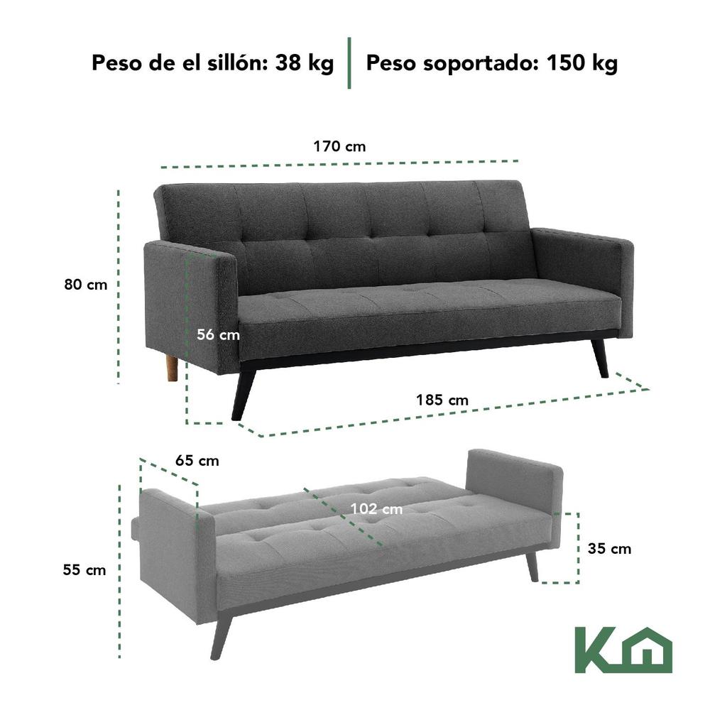 Foto 6 pulgar | Sofá Cama Reclinable Silla Convertible Sillón Sala Moderna