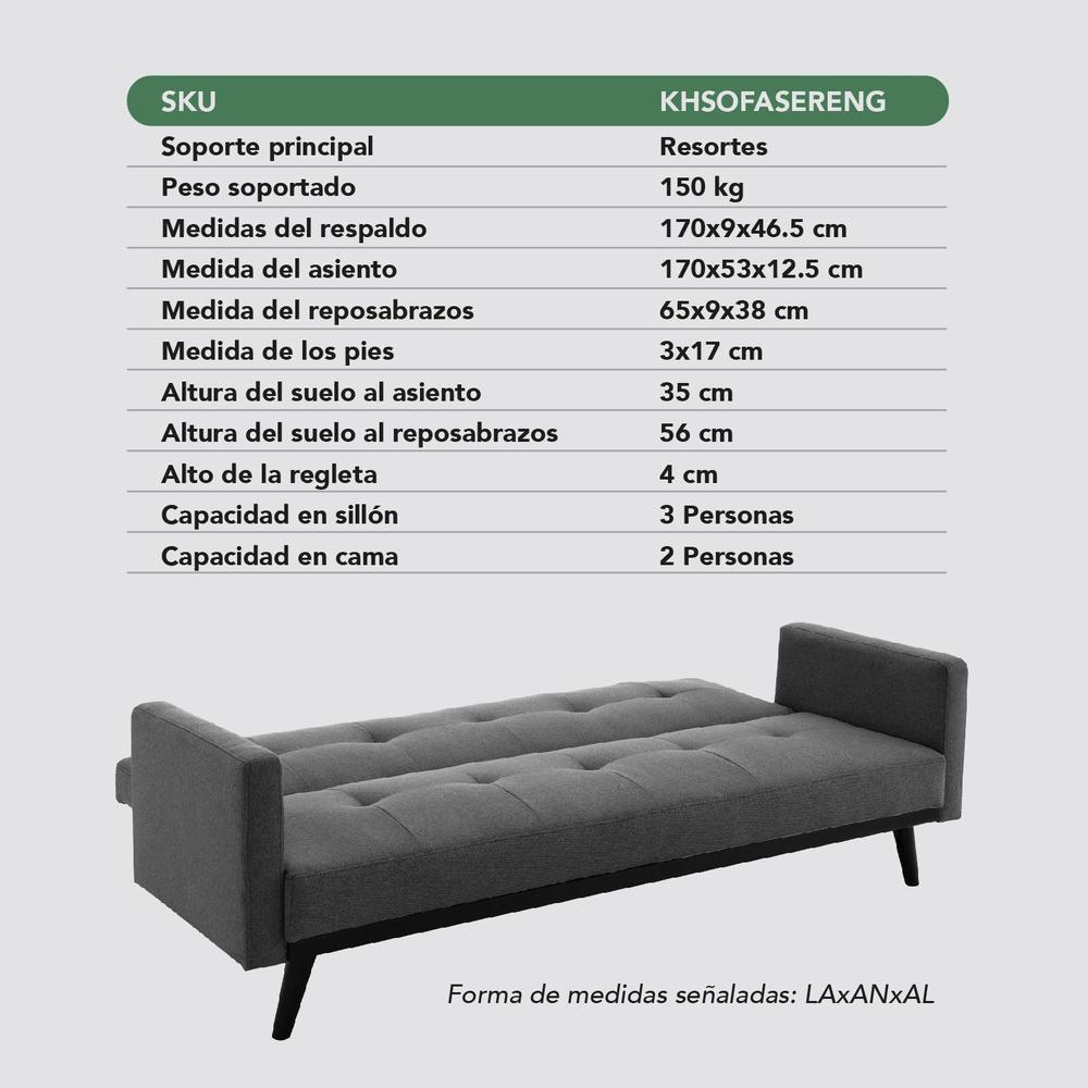 Foto 8 pulgar | Sofá Cama Reclinable Silla Convertible Sillón Sala Moderna