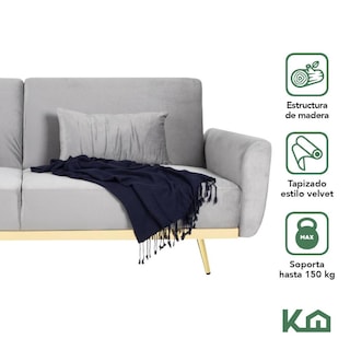 Foto 2 | Sofá Cama Silla Sillón Plegable Sala Moderna Velvet + Cojín