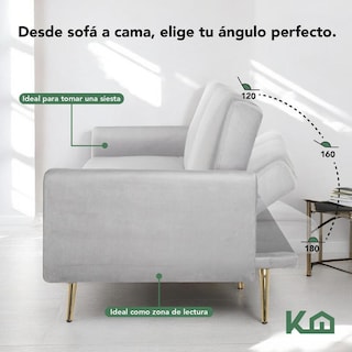 Foto 3 | Sofá Cama Silla Sillón Plegable Sala Moderna Velvet + Cojín