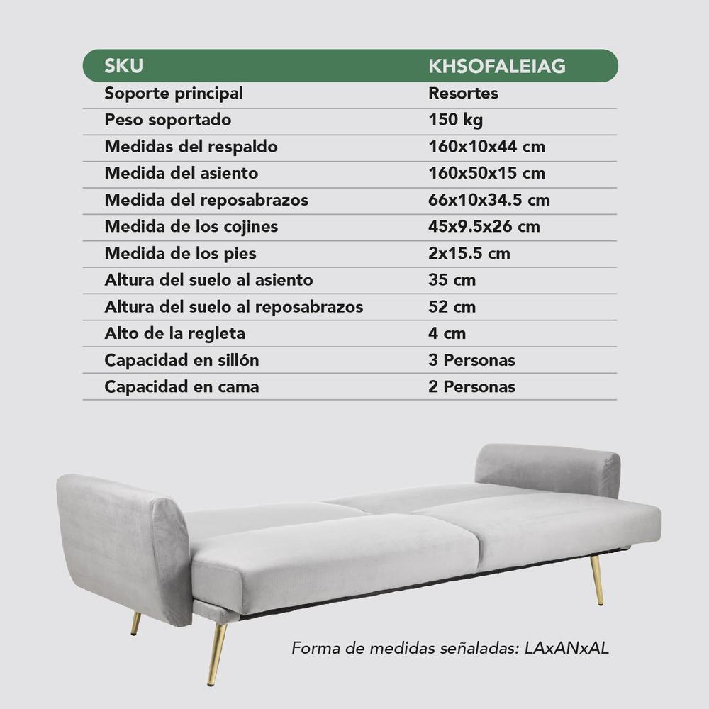Foto 8 pulgar | Sofá Cama Silla Sillón Plegable Sala Moderna Velvet + Cojín