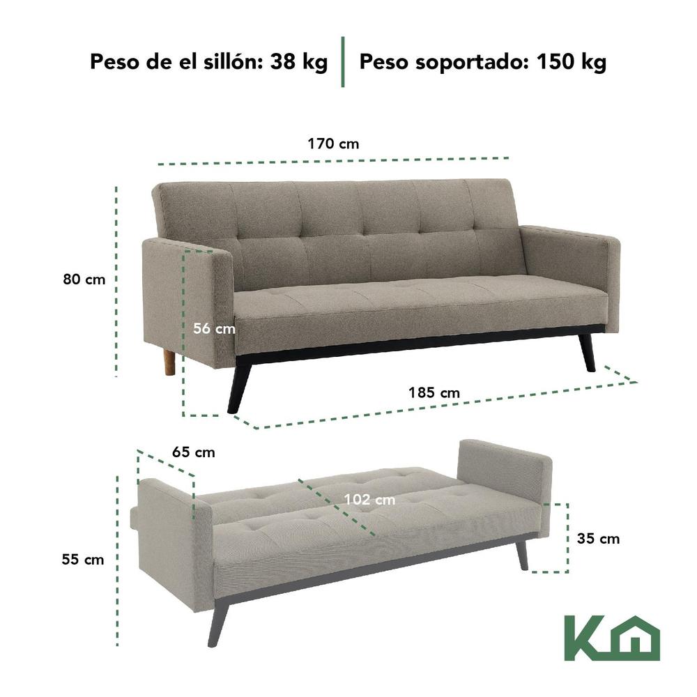 Foto 6 pulgar | Sofá Cama Reclinable Silla Convertible Sillón Sala Moderna
