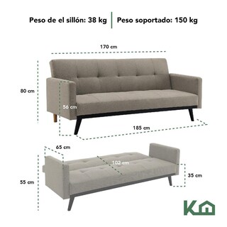 Foto 5 | Sofá Cama Reclinable Silla Convertible Sillón Sala Moderna
