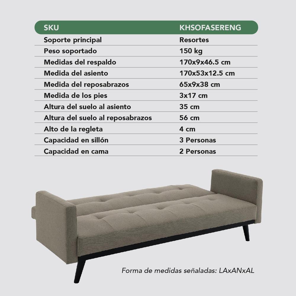 Foto 8 pulgar | Sofá Cama Reclinable Silla Convertible Sillón Sala Moderna