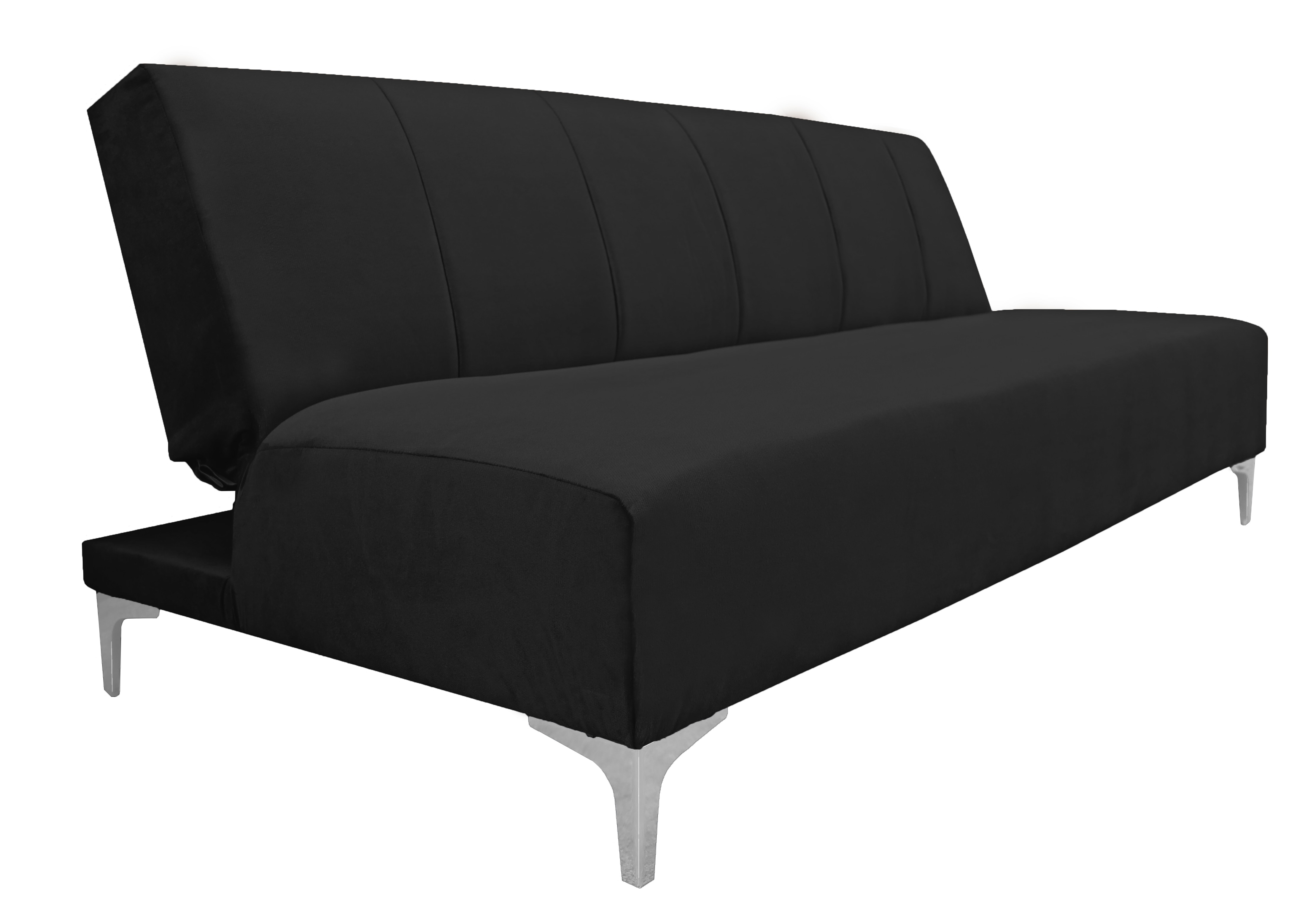 Foto 4 pulgar | Sofa Cama Reclinable El Bazar Store Miami Negro Terciopelo, Futon 3 Posiciones, Sala, Love Seat