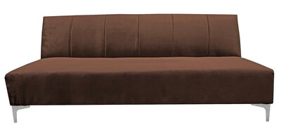 Foto 2 | Sofa Cama Reclinable El Bazar Store Miami Chocolate Terciopelo, Futon 3 Posiciones, Sala