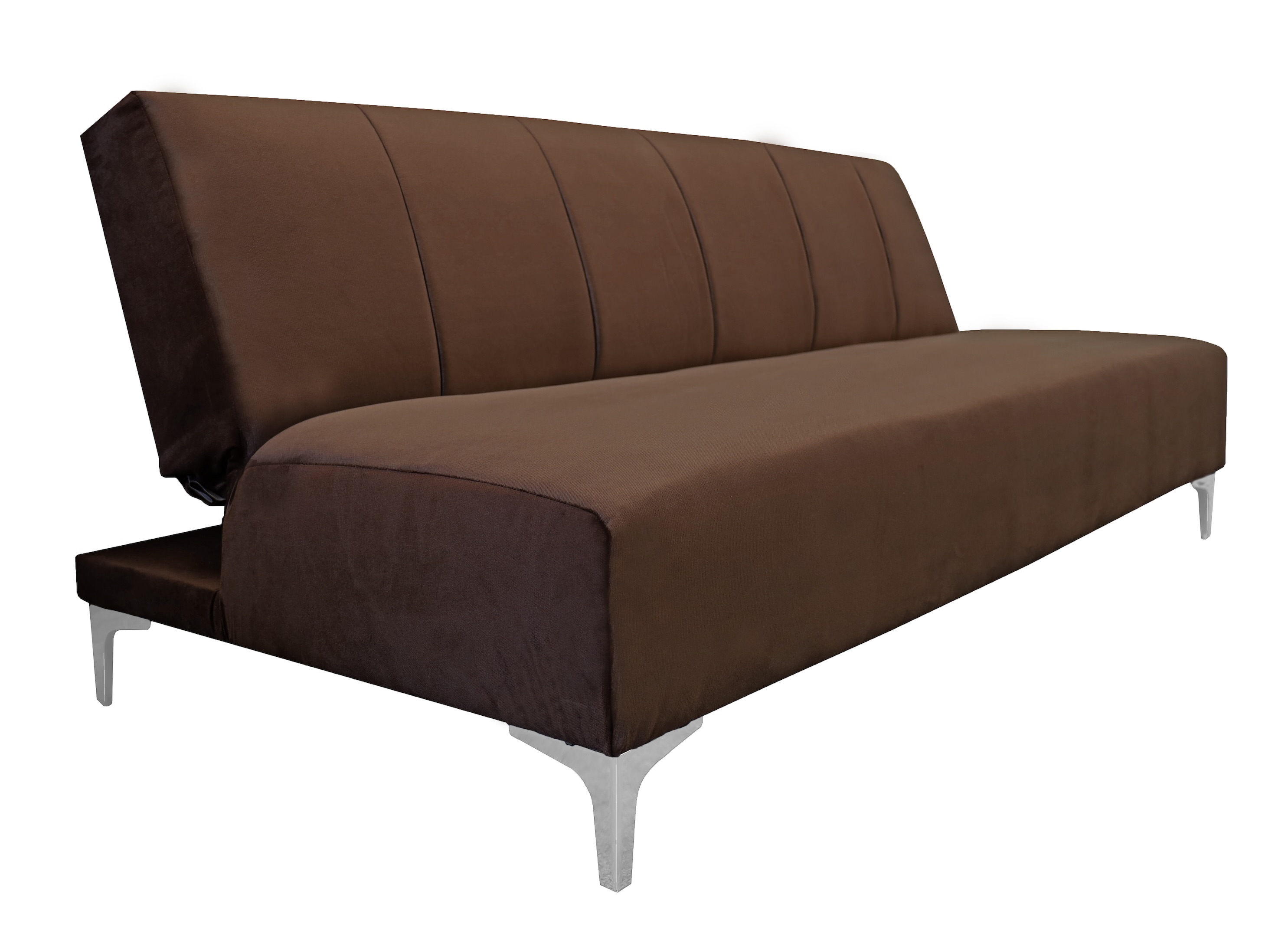 Foto 4 pulgar | Sofa Cama Reclinable El Bazar Store Miami Chocolate Terciopelo, Futon 3 Posiciones, Sala