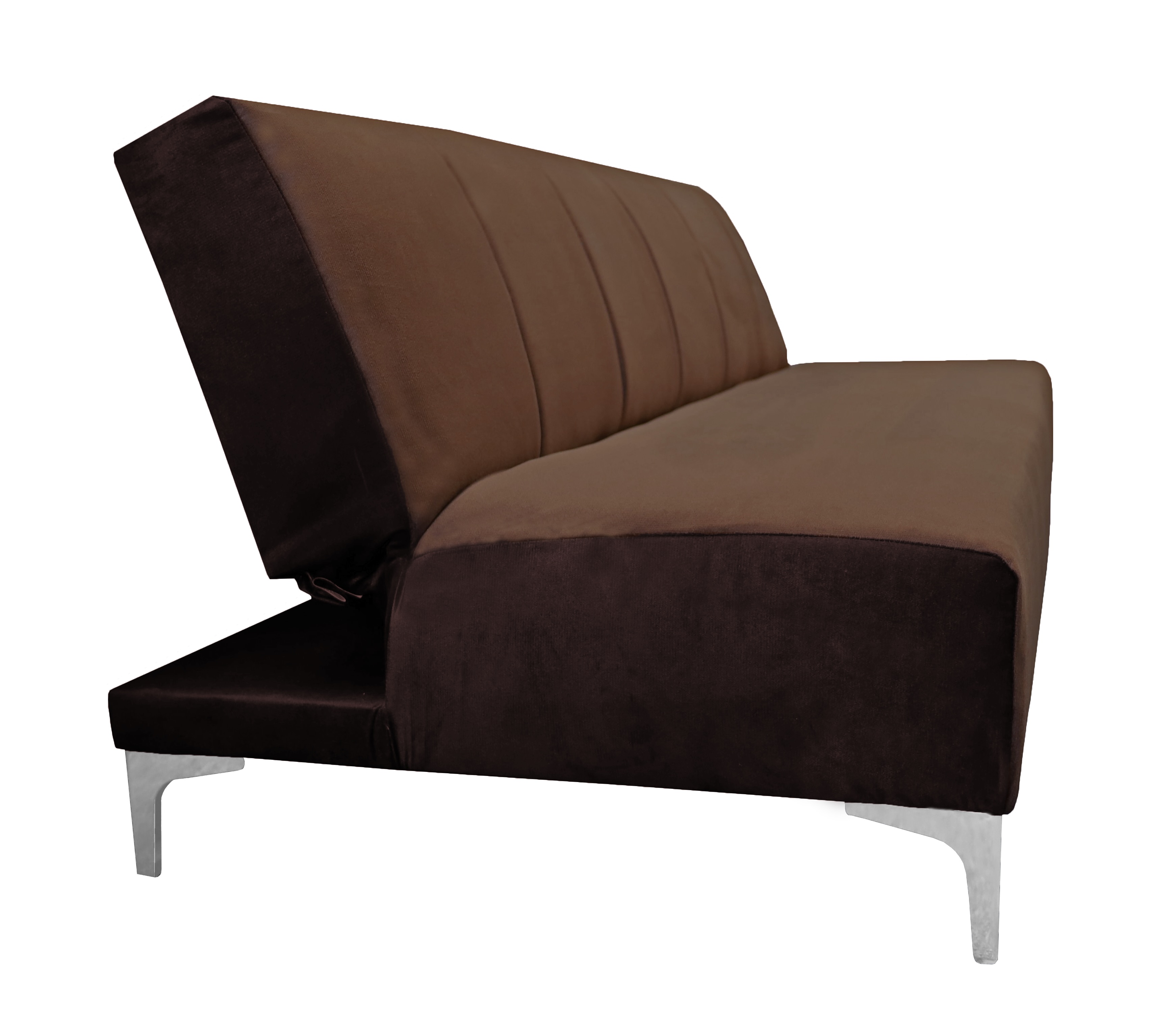 Foto 5 pulgar | Sofa Cama Reclinable El Bazar Store Miami Chocolate Terciopelo, Futon 3 Posiciones, Sala