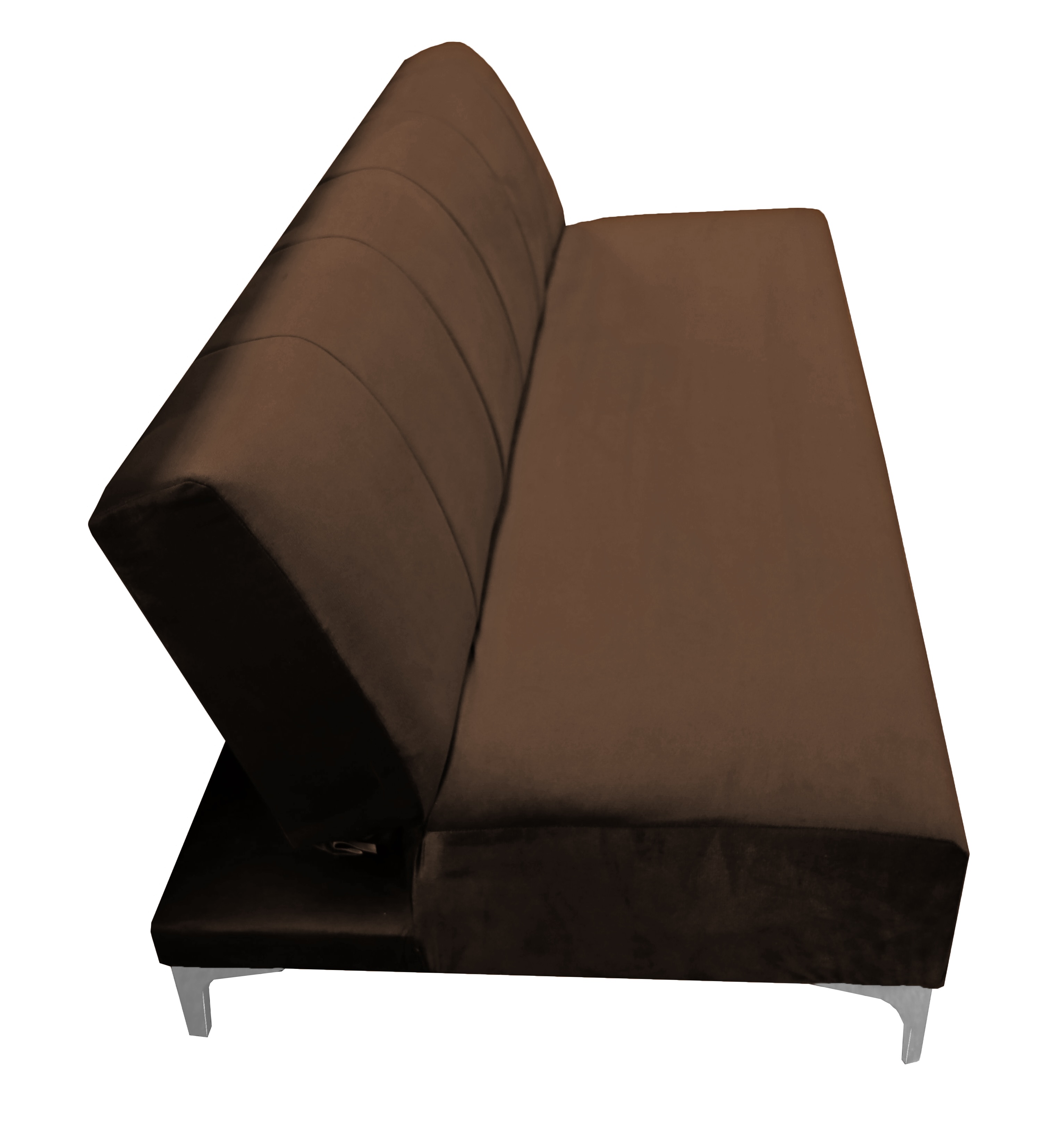 Foto 7 pulgar | Sofa Cama Reclinable El Bazar Store Miami Chocolate Terciopelo, Futon 3 Posiciones, Sala