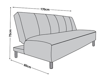 Foto 7 | Sofa Cama Reclinable El Bazar Store Miami Chocolate Terciopelo, Futon 3 Posiciones, Sala