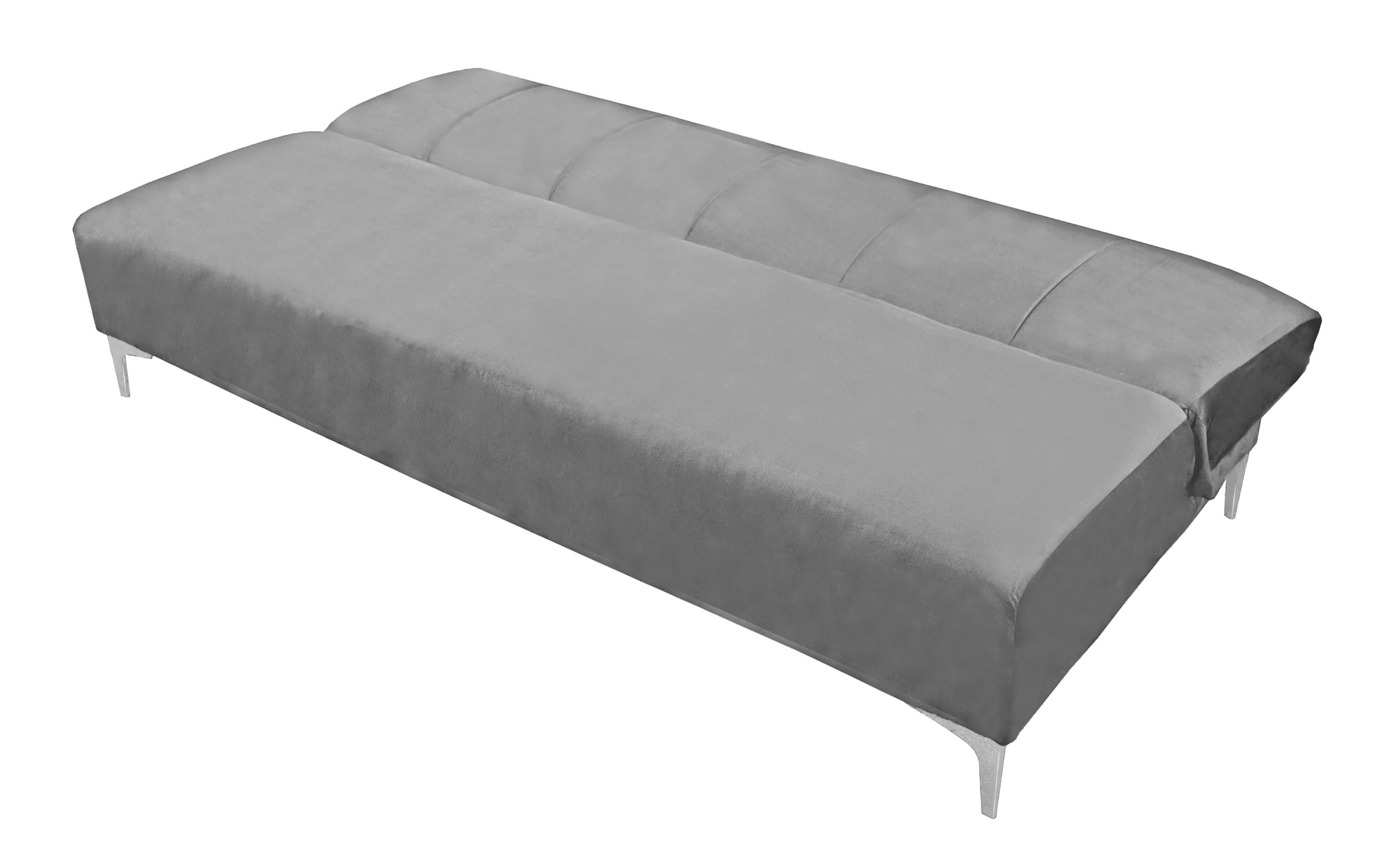 Foto 7 pulgar | Sofa Cama Reclinable El Bazar Store Miami Plata Terciopelo, Futon 3 Posiciones, Sala, Love Seat