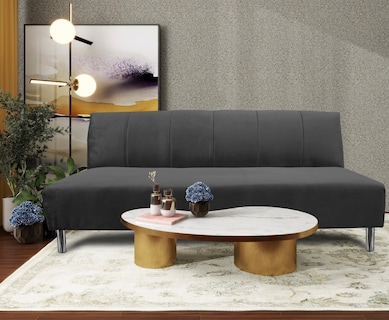 Foto 1 | Sofa Cama Reclinable El Bazar Store Miami Gris Oxford Terciopelo