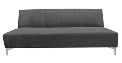 Foto 2 | Sofa Cama Reclinable El Bazar Store Miami Gris Oxford Terciopelo