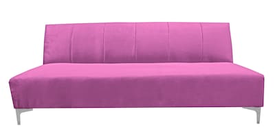 Foto 1 | Sofa Cama Reclinable El Bazar Store Miami Rosa Terciopelo, Futon 3 Posiciones, Sala, Love Seat