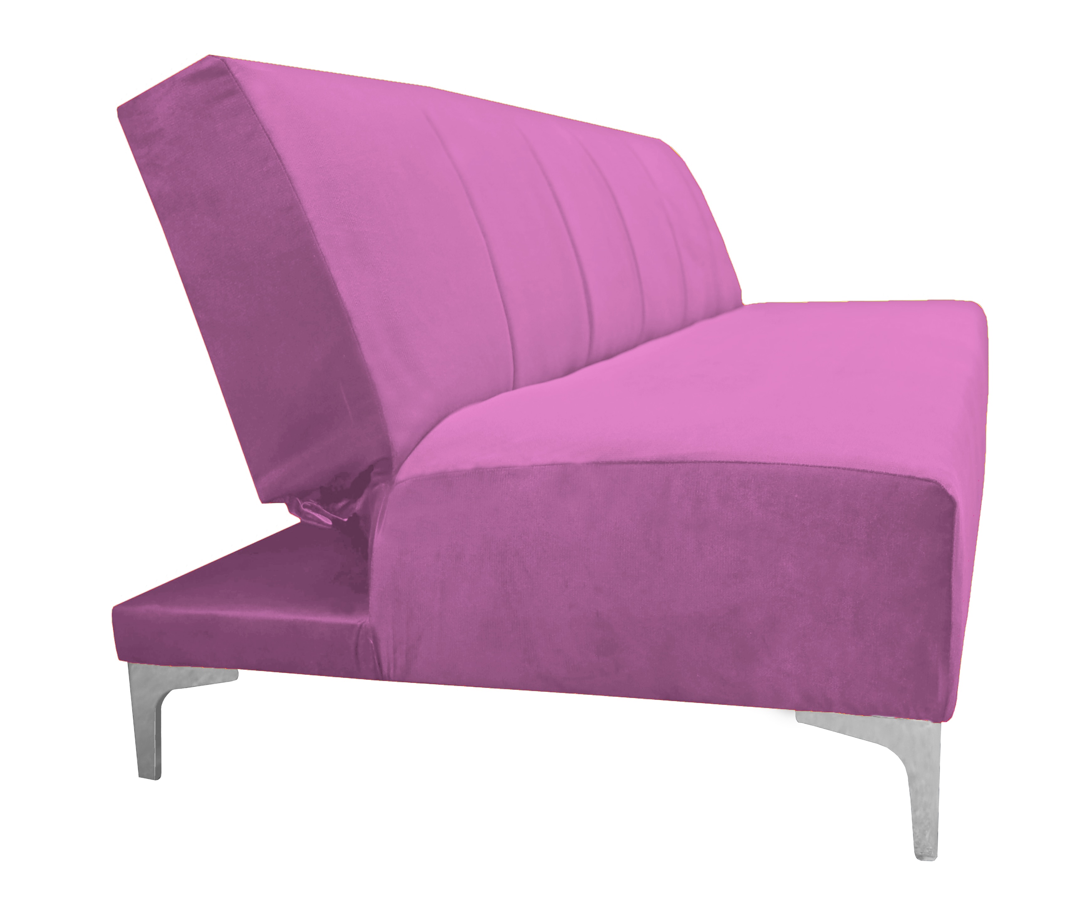 Foto 3 | Sofa Cama Reclinable El Bazar Store Miami Rosa Terciopelo, Futon 3 Posiciones, Sala, Love Seat