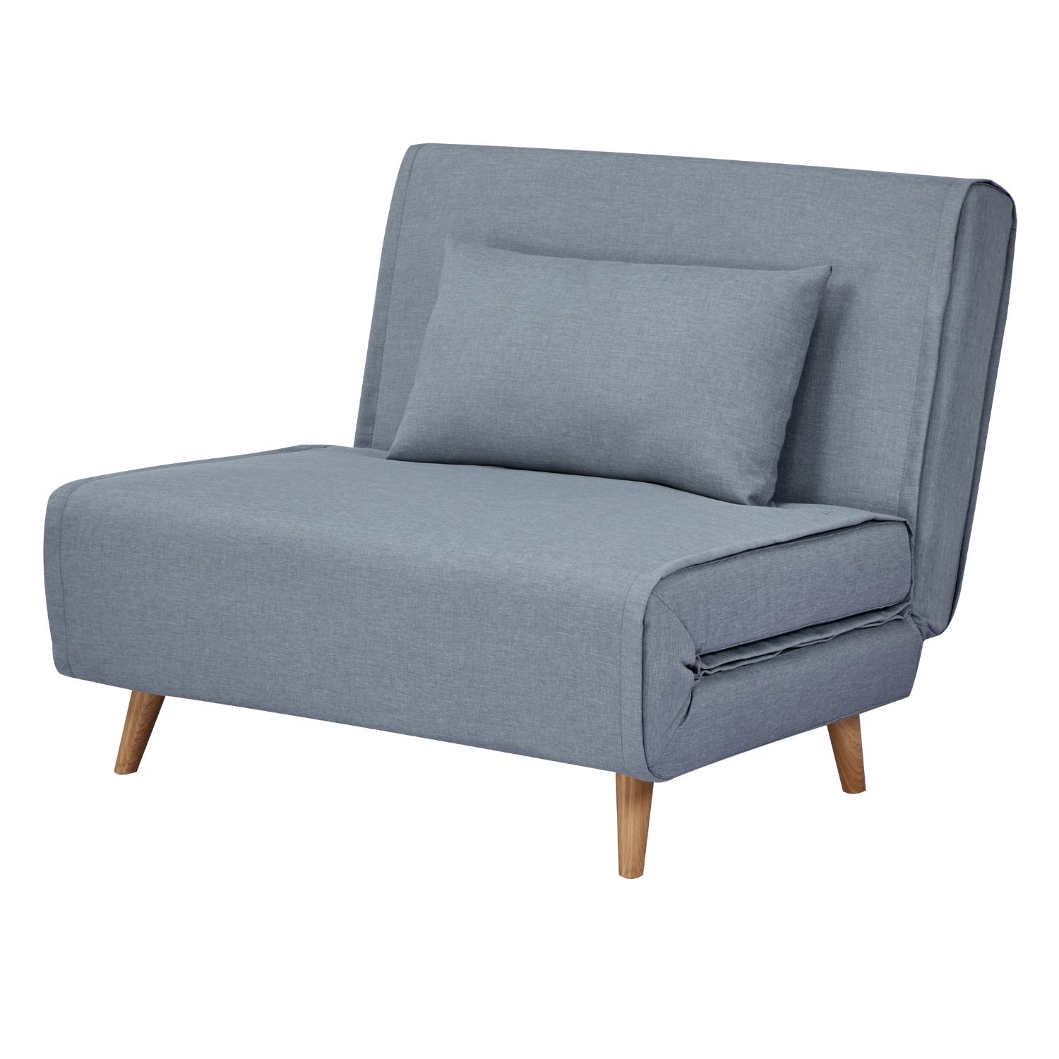 Sillón Sofá Cama Individual Relan Velne Plegable Gris