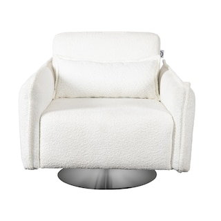 Foto 1 | Sillón M & E Muebles Antom Blanco Giratorio