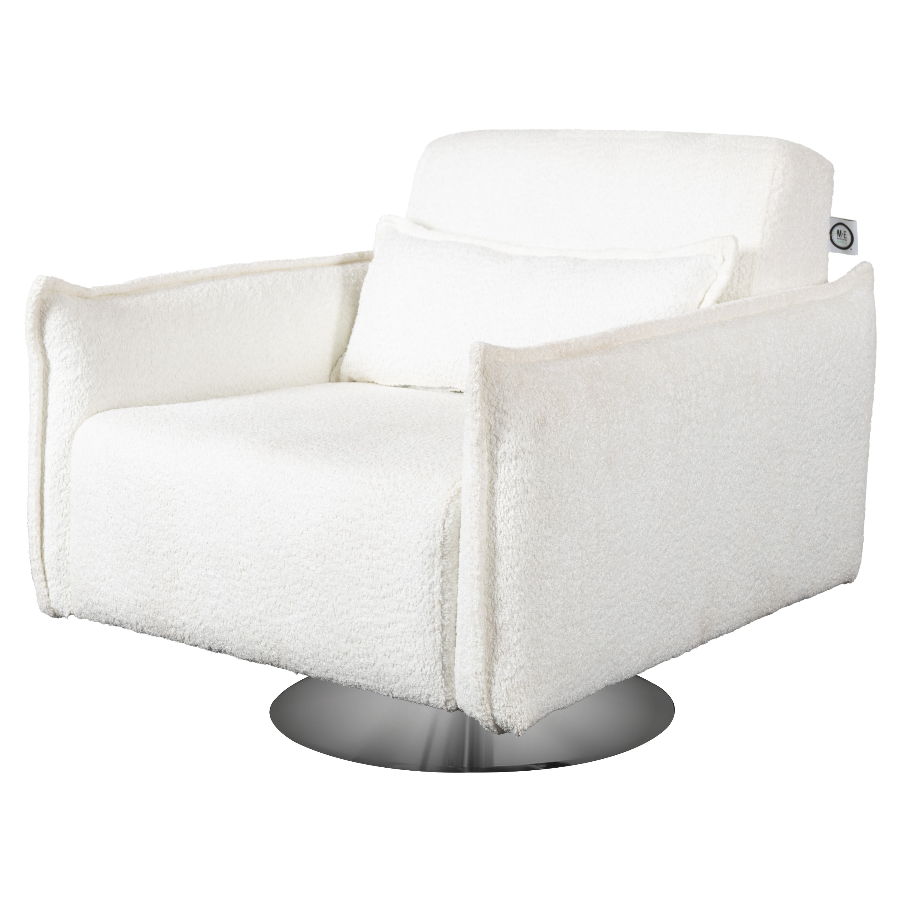 Foto 3 pulgar | Sillón M & E Muebles Antom Blanco Giratorio