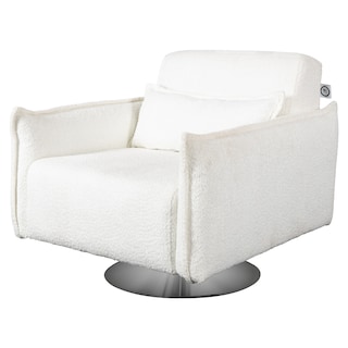 Foto 2 | Sillón M & E Muebles Antom Blanco Giratorio