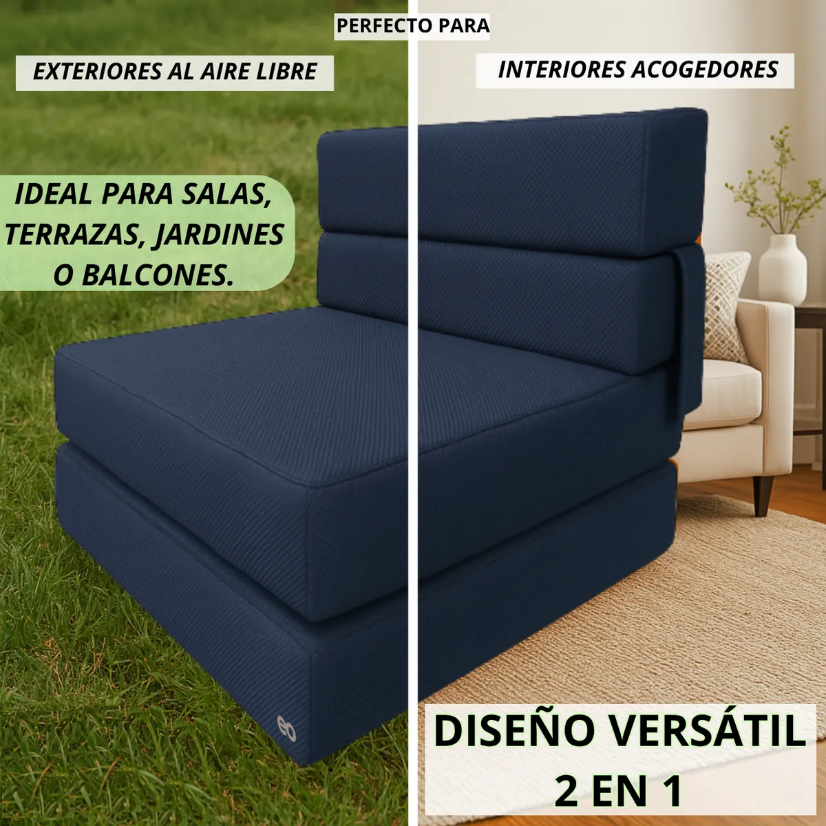 Foto 3 pulgar | Sofá Cama Individual Plegable Eo Safe Imports Esi-20758 Azul