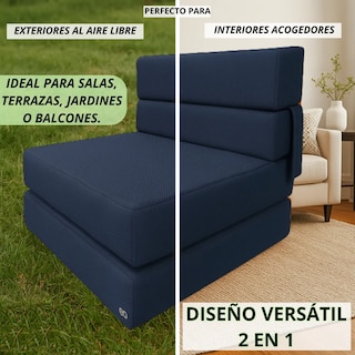 Foto 2 | Sofá Cama Individual Plegable Eo Safe Imports Esi-20758 Azul
