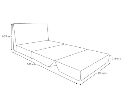 Foto 6 | Sofá Cama Ikasa Tulum Gris