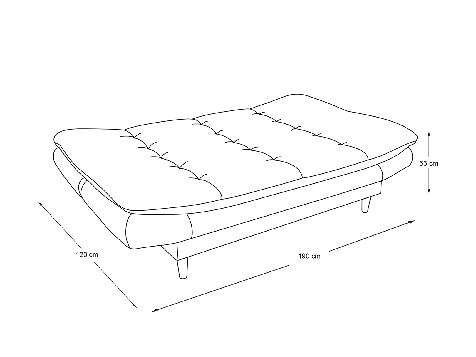 Foto 7 pulgar | Sofá Cama Sin Brazos Ikasa