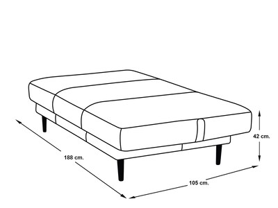 Foto 6 | Sofá Cama Sin Brazos Ikasa
