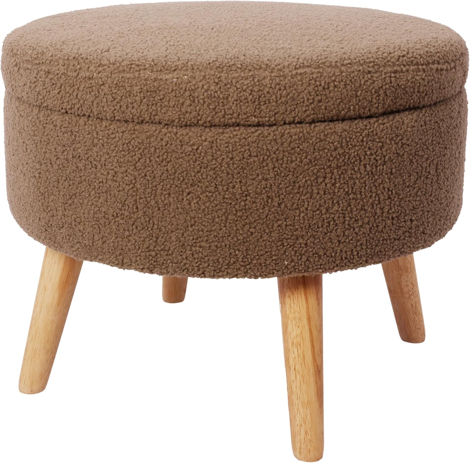 Foto 2 pulgar | Taburete Otomano Mu:4life  Ms503t  Café  De Pata Alta Con Asiento Acolchado, Baúl De Almacenaje Y Tapa De Mdf