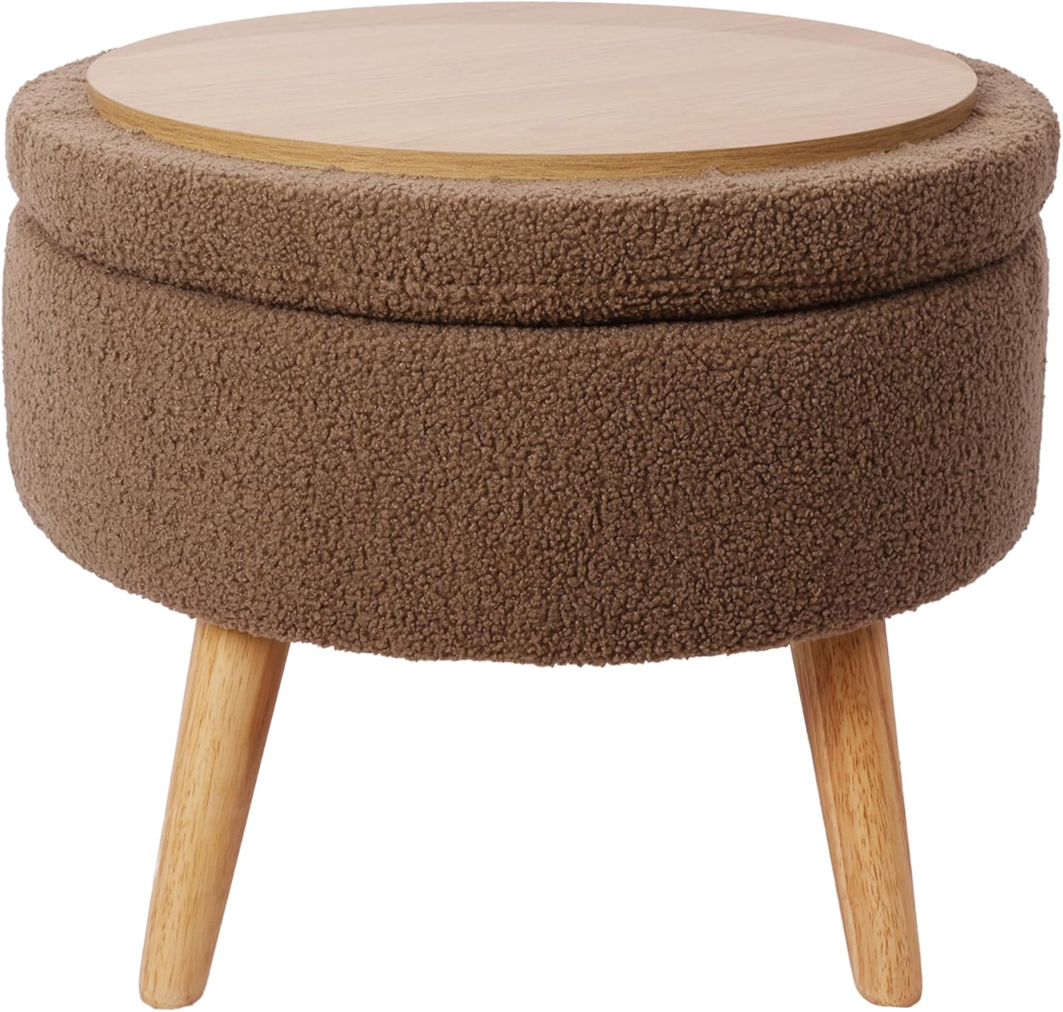 Foto 6 pulgar | Taburete Otomano Mu:4life  Ms503t  Café  De Pata Alta Con Asiento Acolchado, Baúl De Almacenaje Y Tapa De Mdf